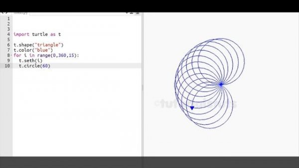 Circle Pattern in Python Turtle | Python turtle graphics tutorial