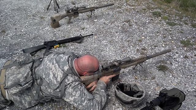 Shooting the M110 SASS sniper rifle. смотреть онлайн