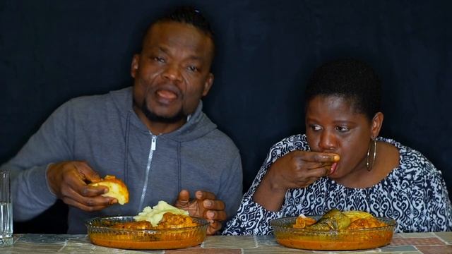 FUFU AND PEPPER SOUP WITH TURKEY AND MACKEREL FISH AFRICAN FOOD MUKBANG ASMR MOUTHSOUND