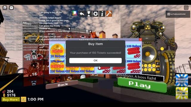 roblox fnaf tprr Spending 1000 tickets! смотреть онлайн