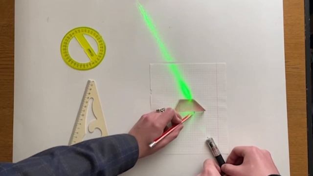 Выполнение лабораторной работы "Определения показателя преломления стекла" смотреть онлайн