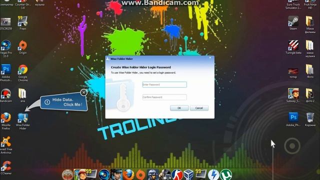 Как спрятать папку,и установить на неё пароль. смотреть онлайн