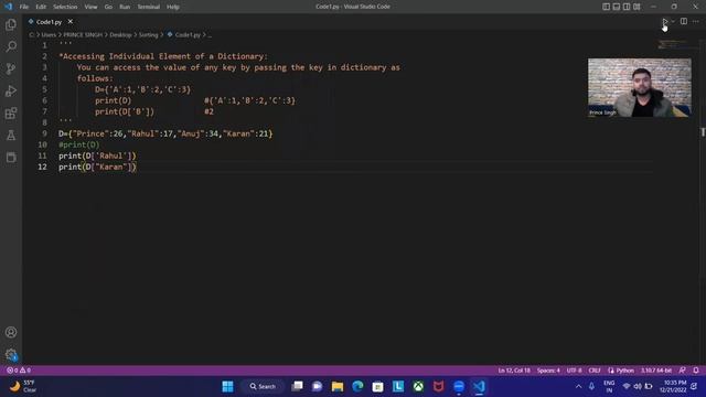 Get() Method In Dictionary | Access Individual Element | Python Tutorials For Beginners смотреть онлайн