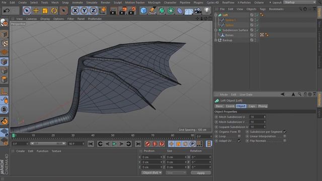 Cinema 4D - Modeling and Rigging simple Dragon Wings - Part 5 смотреть онлайн