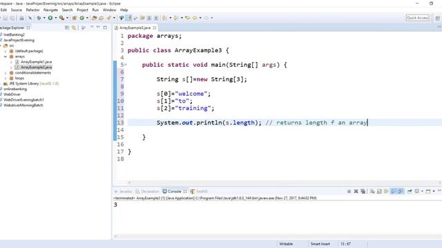 Java Tutorial 4- Arrays смотреть онлайн
