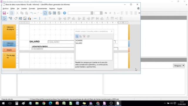 Bases de Datos LibreOffice - emplear el asistente de informes para resultados de una consulta смотреть онлайн