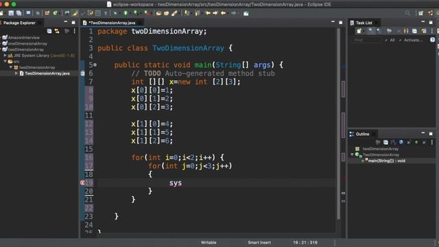 Two Dimensional Array In Java смотреть онлайн