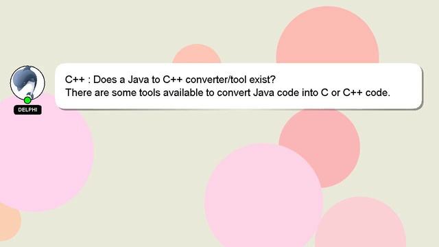 C++ : Does a Java to C++ converter/tool exist? смотреть онлайн