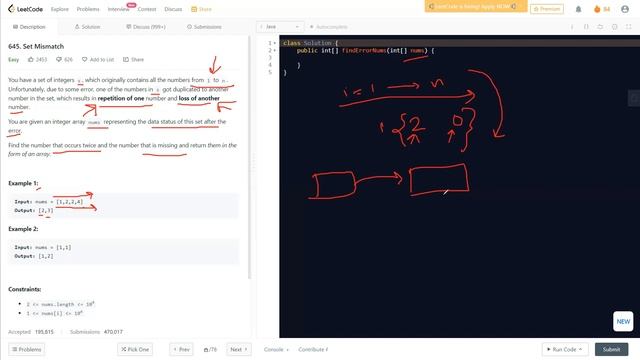Set Mismatch | LeetCode 645 | Java | @LearnOverflow смотреть онлайн