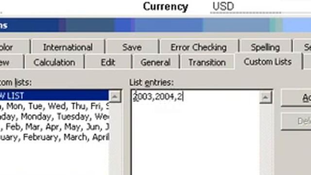 Microsoft Office Excel 2003 Change or delete a custom fill series смотреть онлайн