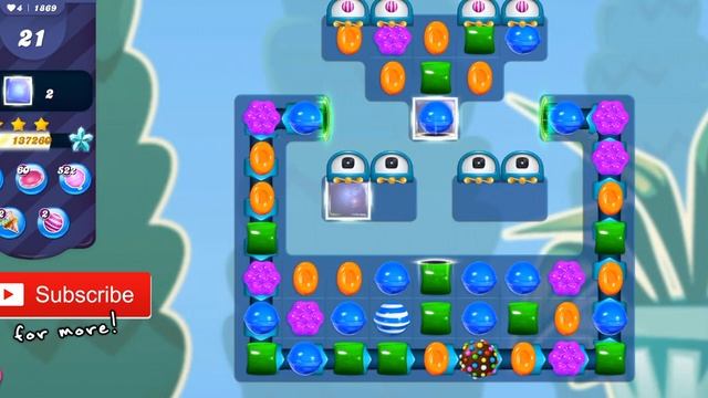 Candy Crush Saga Level 1869 Nightmarishly Hard Level NO BOOSTERS (Android)