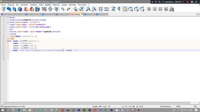 php shell kodlama (php shell coding) смотреть онлайн
