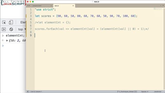 JavaScript Problem: Counting Duplicate Elements in an Array смотреть онлайн