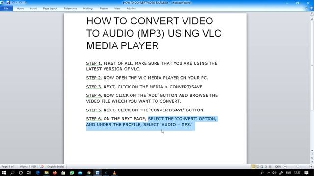 HOW TO CONVERT VIDEOS TO MP3 USING VLC MEDIA PLAYER смотреть онлайн