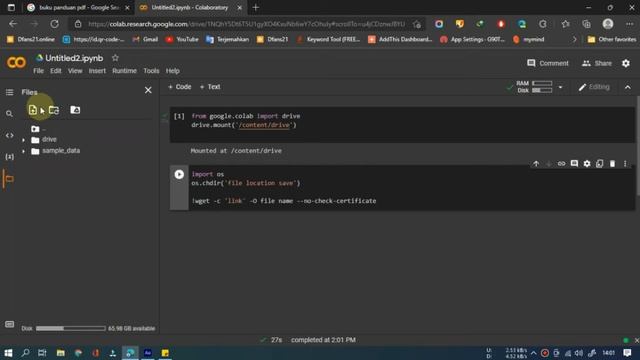 Mendownload File Di Google Langsung Ke Google Drive Dengan Google Colab смотреть онлайн