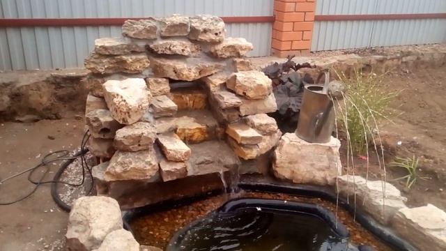 Декоративный водоём с каскадом своими руками . смотреть онлайн