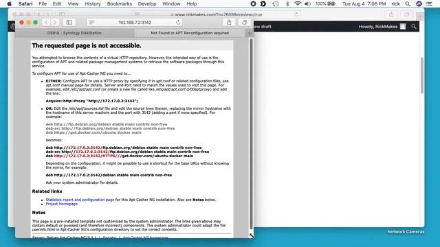 Installing apt-cacher-ng on Synology Docker смотреть онлайн