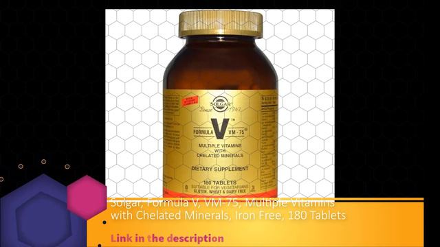 Solgar, Formula V, VM 75, Multiple Vitamins with Chelated Minerals, Iron Free, 180 Tablets смотреть онлайн
