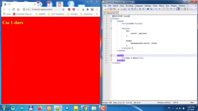 CSS 1-video dars смотреть онлайн