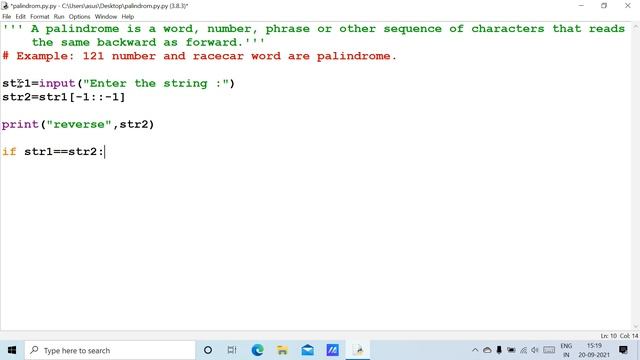 Check a number is palindrome or not - Python programs смотреть онлайн