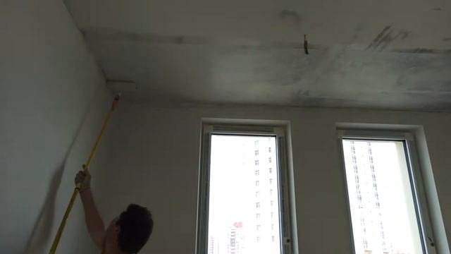 Как клеить стекло холст . Без маски и очков на потолок и без провисания 2 чясть. смотреть онлайн