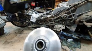 Yamaha Majesty 400 . Натяжитель часть 1.