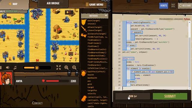 CodeCombat.Python. Air bridge смотреть онлайн
