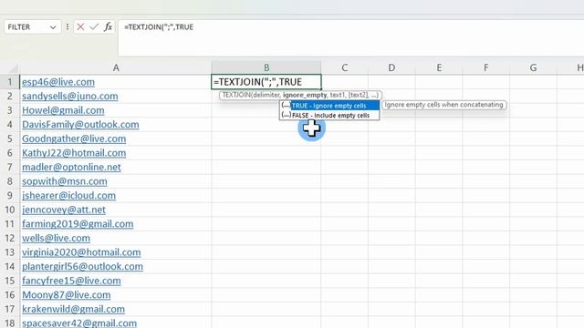 Combine Multiple Email Addresses into One Line using Excel смотреть онлайн