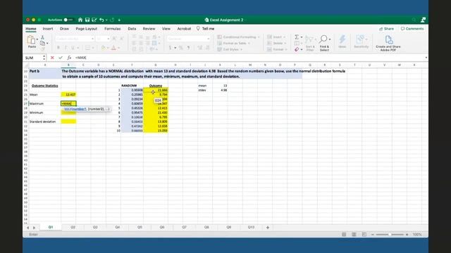 Participation 3 - Tutorial for Q.1 Part B in Excel Assignment #2 смотреть онлайн