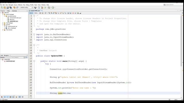 Updating Data of Table in Database JDBC #10 смотреть онлайн