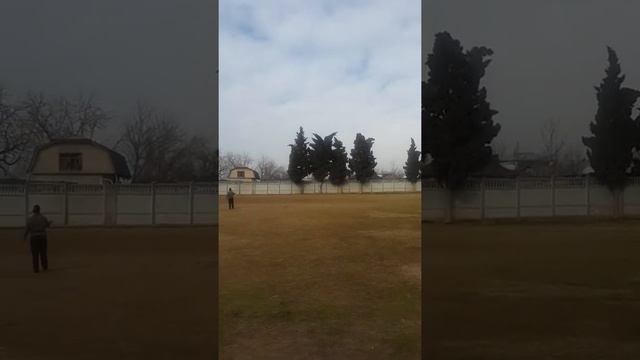 Полет кордовой модели для воздушного боя. Двигатель Марз-2.5