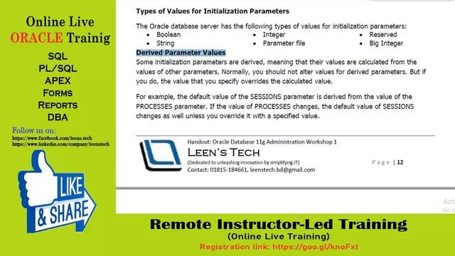 Oracle 11g Database Administration Workshop 1: Class # 05 Managing the Database Instance смотреть онлайн