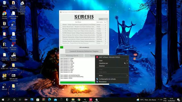 Como instalar e utilizar nemesis para usar animações no Skyrim Special Edition 2022. смотреть онлайн