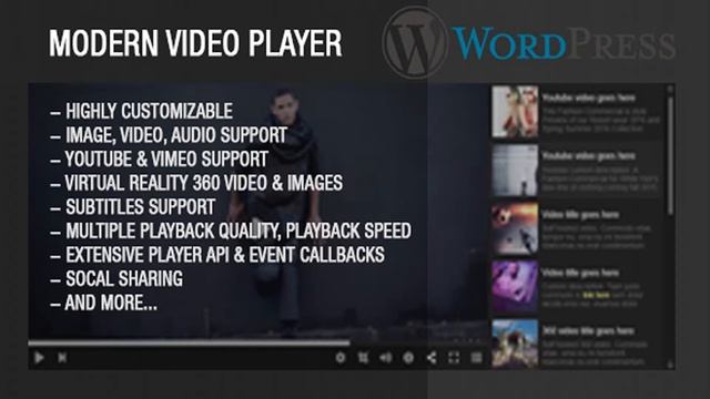 Modern Video Player For Wordpress | Codecanyon Scripts and Snippets смотреть онлайн