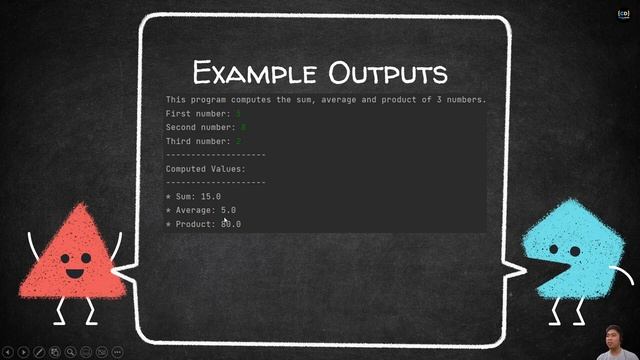 Python #7: Exercise: Sum, average, and product of user inputted numbers (Problem) смотреть онлайн