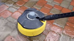 Чистка тротуарной плитки мойкой Karcher