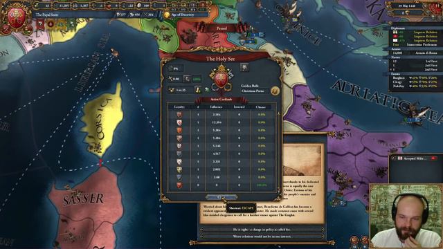 EU4 - Папа Римский - 3 - Very Hard - (1.30.3, Папская область, Papal State, Europa Universalis 4) смотреть онлайн