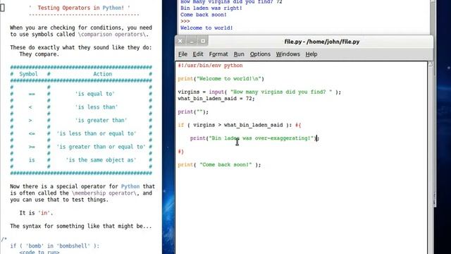 Python 15 Testing Operators смотреть онлайн
