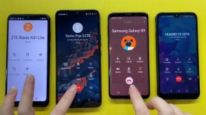 Incoming Call Huawei Y5 2019 Vs ZTE Blade A51 Lite / Outgoing Call Samsung Galaxy S9 Vs Tecno Pop 5