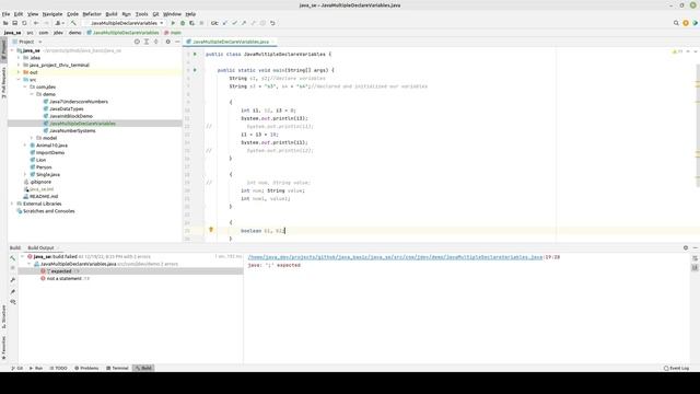 How to declare in java multiple variables? L10 смотреть онлайн