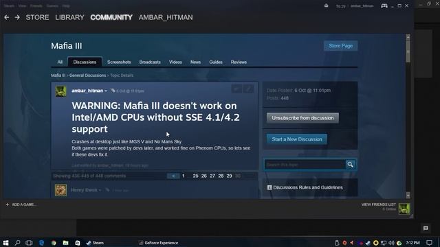 Mafia 3 AMD 1055T Crash (Doesn't Work on Phenom/Athlon CPU) смотреть онлайн
