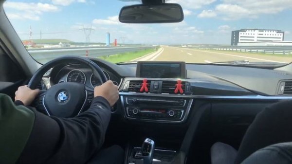 BMW 320d F30 POV drive at highway