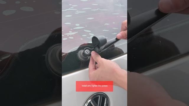 Installation Instruction For The Rear Wiper Arm+Blade Of VOLKSWAGEN Polo