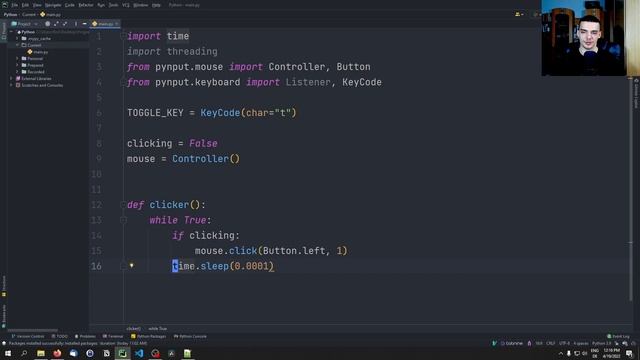 Auto Clicker Bot in Python смотреть онлайн