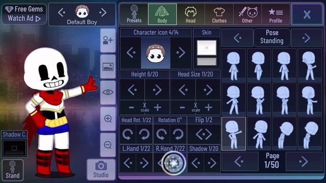 | How to make Papyrus in Gacha Club | смотреть онлайн
