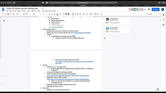 Kubernetes SIG VMware - Cluster API vSphere Provider bi-weekly syncup 20190812 смотреть онлайн