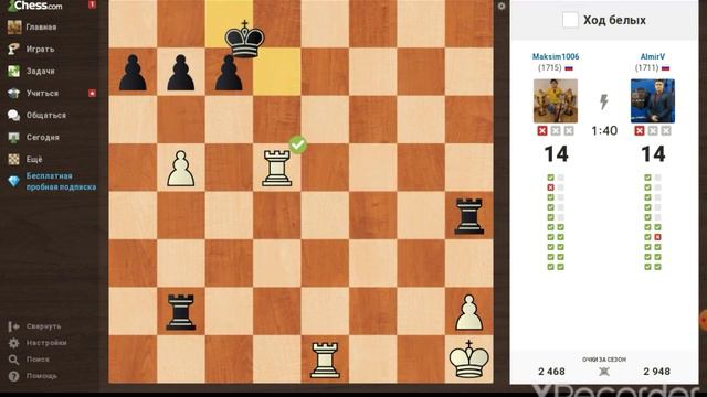 Шахматы. ТАКТИЧЕСКАЯ ДУЭЛЬ НА Chess.com смотреть онлайн
