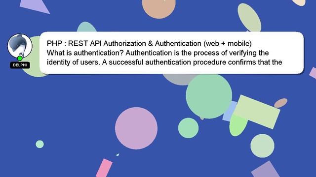 PHP : REST API Authorization & Authentication (web + mobile) смотреть онлайн
