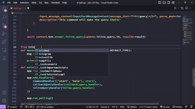 PTBot v20 ( 2023 ) | #05 | InlineQuery, CallbackQuery & ParseMode смотреть онлайн