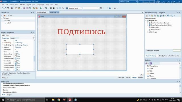 Как САМОМУ понимать С++ Builder #1 | Компоненты Label и Edit